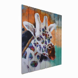 21 X 18 Giraffe στην κορδέλλα που χρωματίζει την τετραγωνική μορφή για το εγχώριο ντεκόρ διαδρόμων κρεβατοκάμαρων