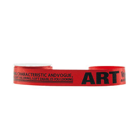 Αυξημένη τυπωμένη επιστολή κορδέλλα 22mm Grosgrain ζημία κόκκινου χρώματος πλάτους ελεύθερη