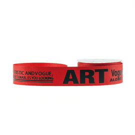 Αυξημένη τυπωμένη επιστολή κορδέλλα 22mm Grosgrain ζημία κόκκινου χρώματος πλάτους ελεύθερη