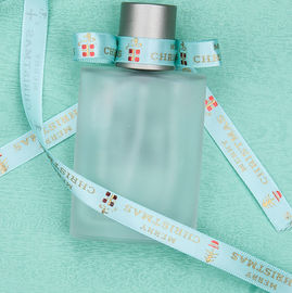 Κορδέλλα συσκευασίας δώρων Parfums συνήθειας, χρυσή κορδέλλα σατέν πολυεστέρα 9mm με το φύλλο αλουμινίου